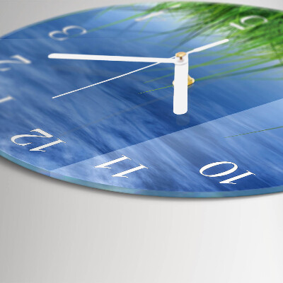 Round wall clock Grass
