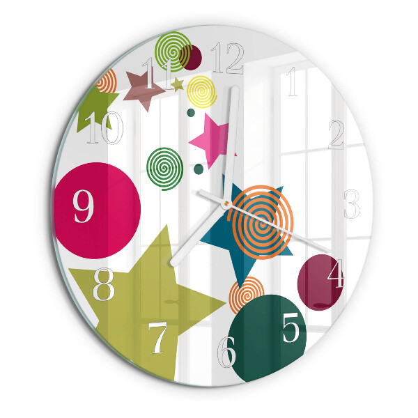 Round wall clock Stars