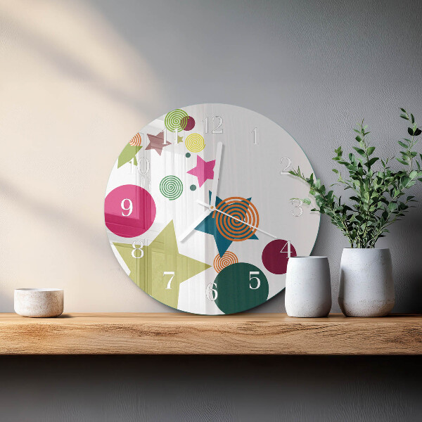 Round wall clock Stars
