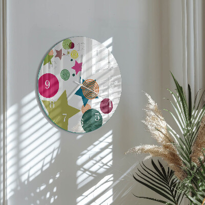 Round wall clock Stars