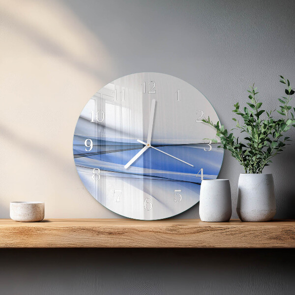 Round wall clock Abstract Lines
