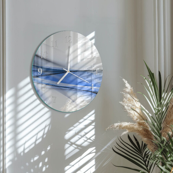 Round wall clock Abstract Lines