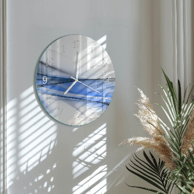 Round wall clock Abstract Lines