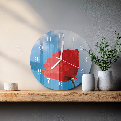 Round wall clock Poppy