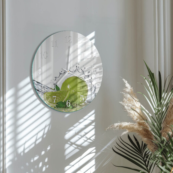 Round wall clock Limewater