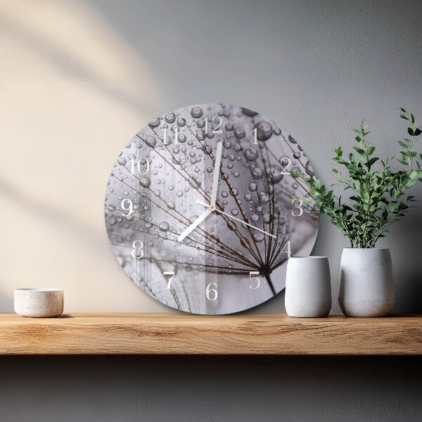 Round wall clock Dandelion