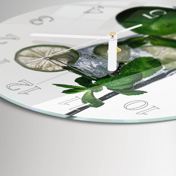 Round wall clock Lime and Mint