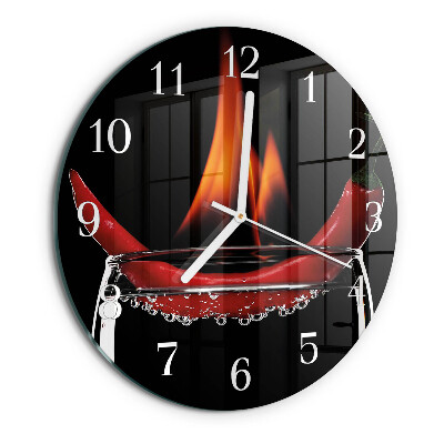 Round wall clock Chili Fire