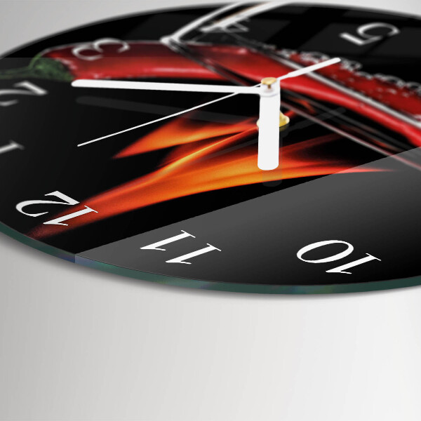 Round wall clock Chili Fire
