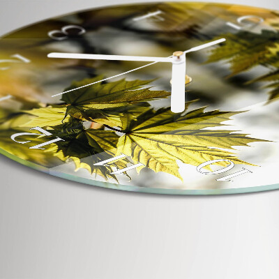 Round wall clock Maple Leaf