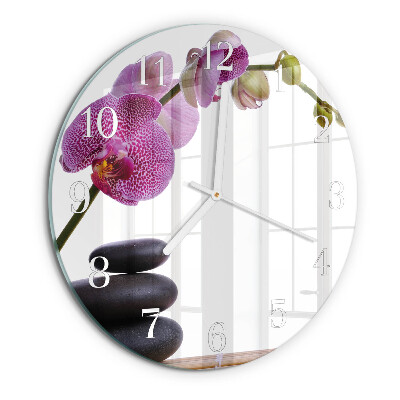 Round wall clock Orchid