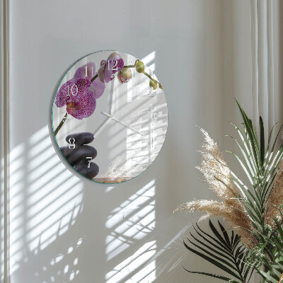 Round wall clock Orchid