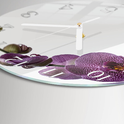 Round wall clock Orchid