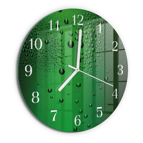 Round wall clock Drops of Water