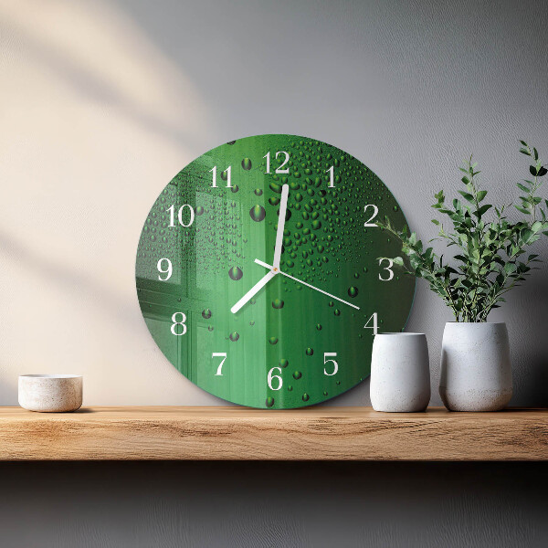 Round wall clock Drops of Water