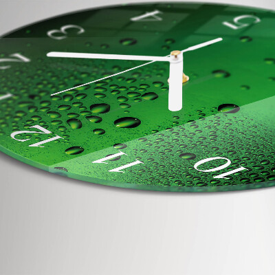 Round wall clock Drops of Water