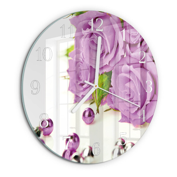 Round wall clock Roses