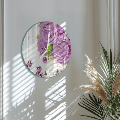 Round wall clock Roses