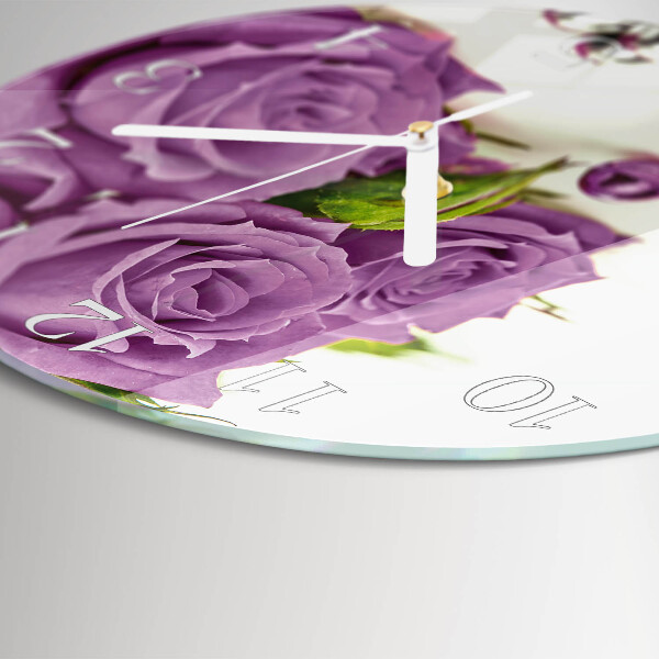 Round wall clock Roses