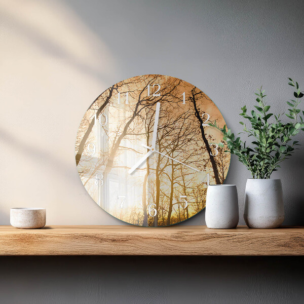 Round wall clock Trees