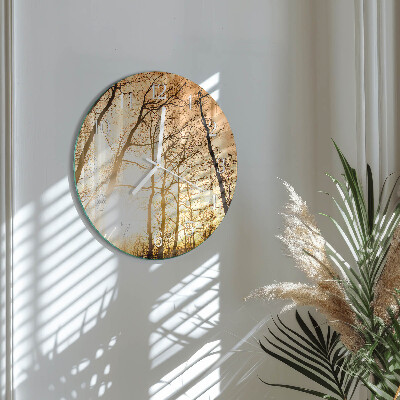 Round wall clock Trees