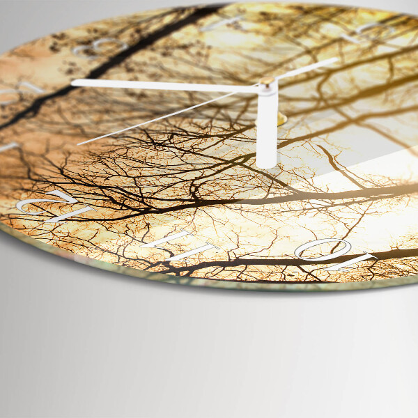 Round wall clock Trees