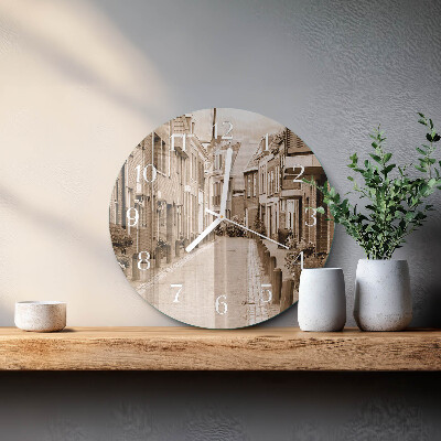 Round wall clock Sepia Avenue
