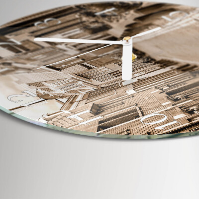 Round wall clock Sepia Avenue