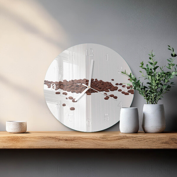 Round wall clock Coffee Beans