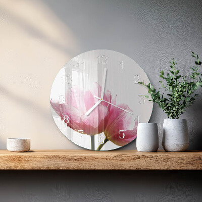 Round wall clock Tulips