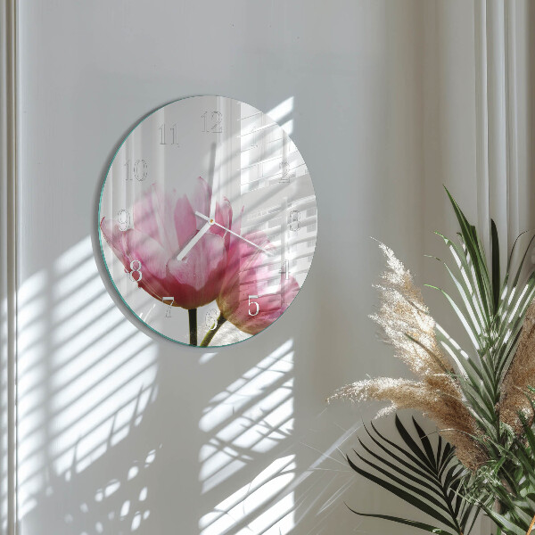 Round wall clock Tulips