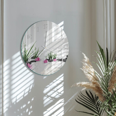 Round wall clock Lotus Flower