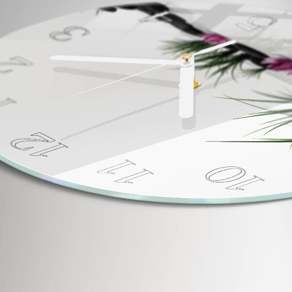 Round wall clock Lotus Flower