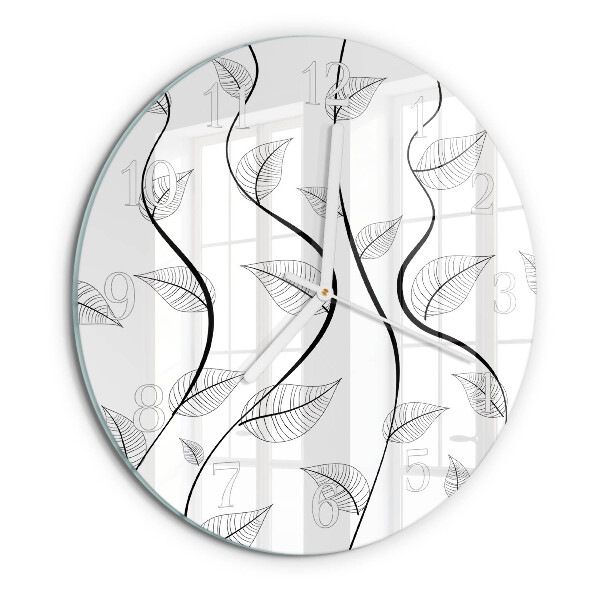 Round wall clock The Art of Leaves