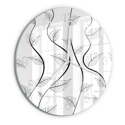 Round wall clock The Art of Leaves