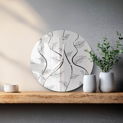 Round wall clock The Art of Leaves