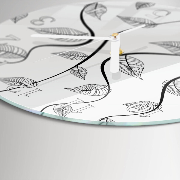 Round wall clock The Art of Leaves