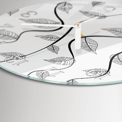 Round wall clock The Art of Leaves
