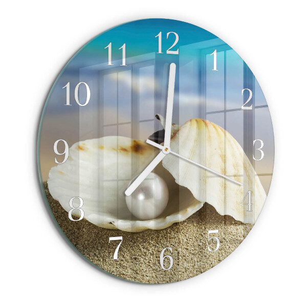Round wall clock Shell Pearl