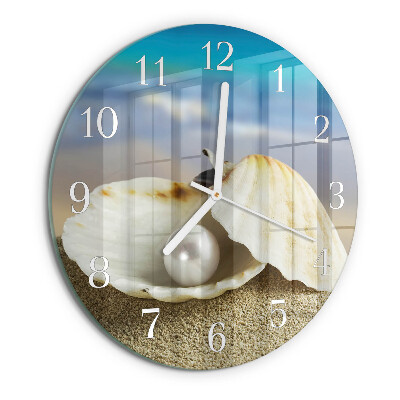 Round wall clock Shell Pearl