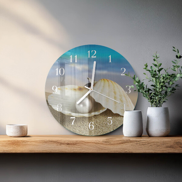 Round wall clock Shell Pearl
