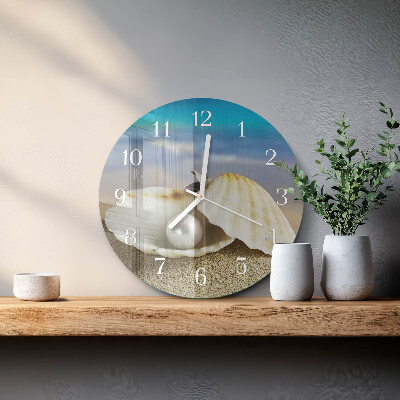 Round wall clock Shell Pearl