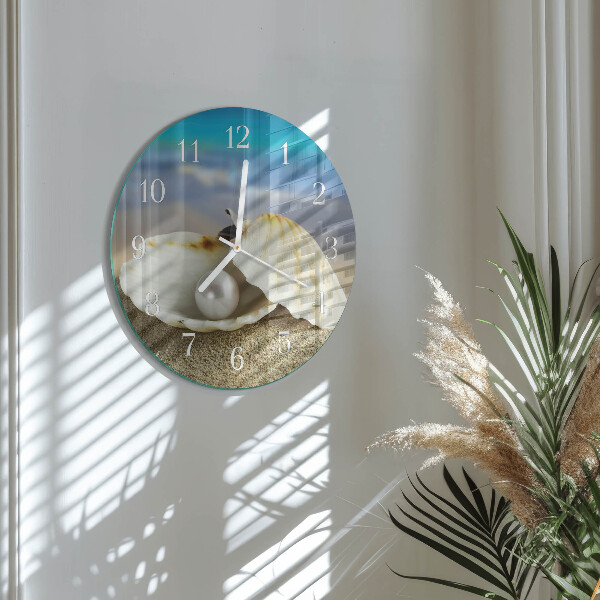 Round wall clock Shell Pearl