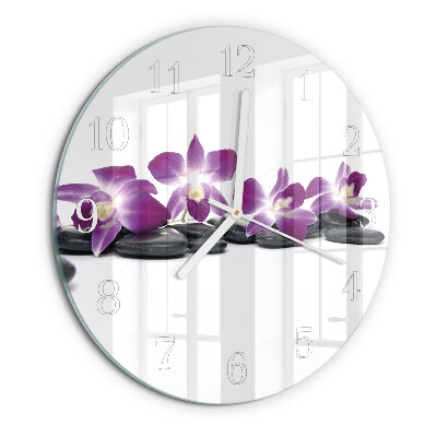 Round wall clock Orchid