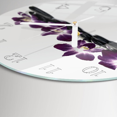 Round wall clock Orchid