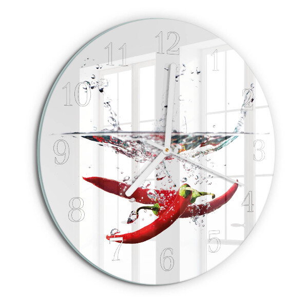 Round wall clock Chili peppers