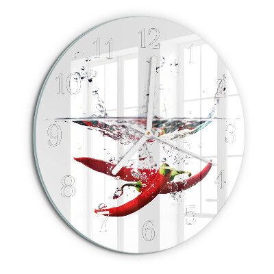 Round wall clock Chili peppers