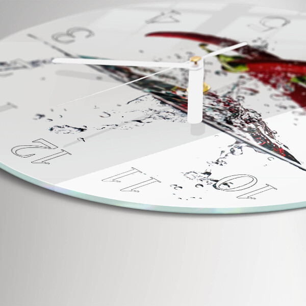 Round wall clock Chili peppers