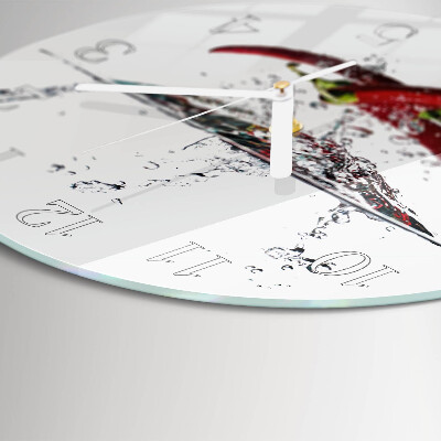 Round wall clock Chili peppers