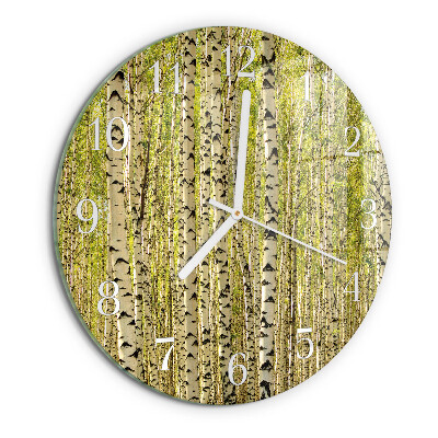 Round wall clock Birch Forest